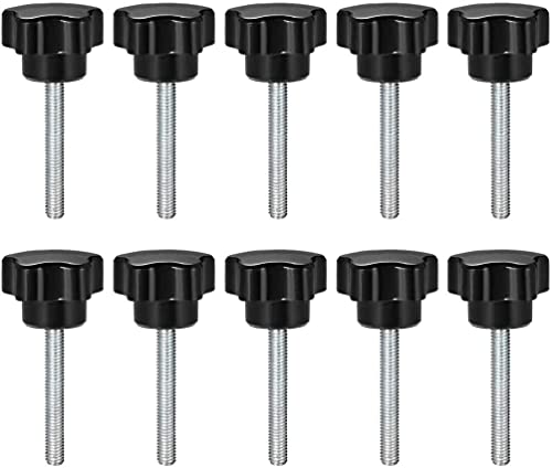 XYZOOM 10 Pcs Star Knobs Grips M6 x 35mm Male Thread Steel Zinc Stud Replacement PP(0d781 9691d 03b85 b1c07 1db71 1c4ef