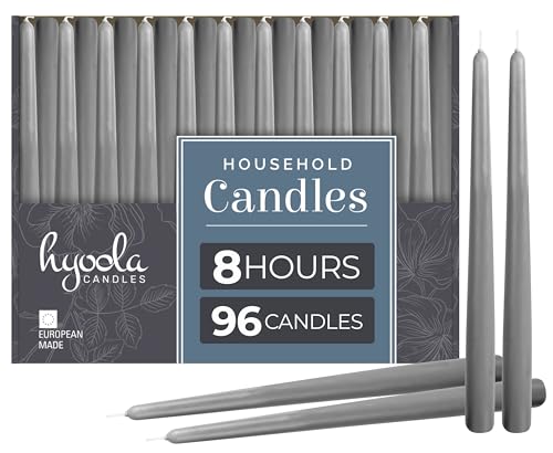 Bougies coniques sans gouttes Hyoola à combustion de 8h pour de longues soirées propres