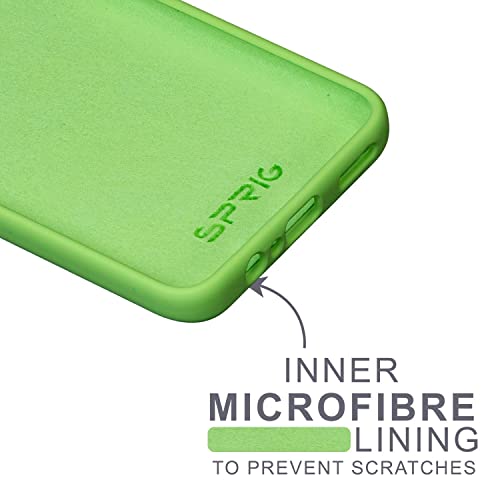 Image of SPRIG Compatible with Moto G52 Premium SilkTone Back Cover Drop Tested Shock Proof Mobile Case for Men, Women, Boys and Girls with Camera Protection (Radium Green)