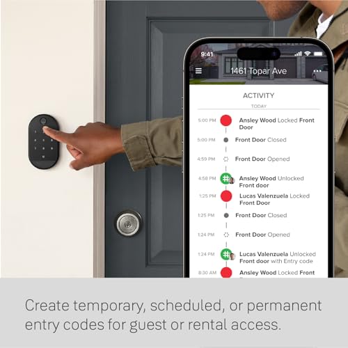 Image of Yale|August Wi-Fi Smart Lock with Keypad, Silver | Keyless Entry, Touch Digital Keypad, Fingerprint Scanner, AUG-SL05-K04-S01