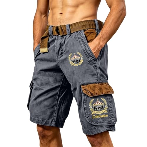 Pantalon cargo court stretch homme avec poches et short de sport d'été
