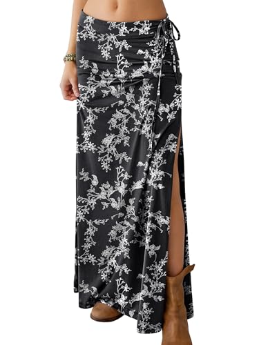 ANRABESS Womens Maxi Skirts High Waisted 2026 Summer Boho Floral
