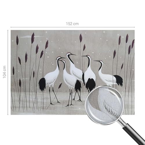 Papel tapiz autoadhesivo dormitorio 152x104 decoración pared salón moderna grullas 5