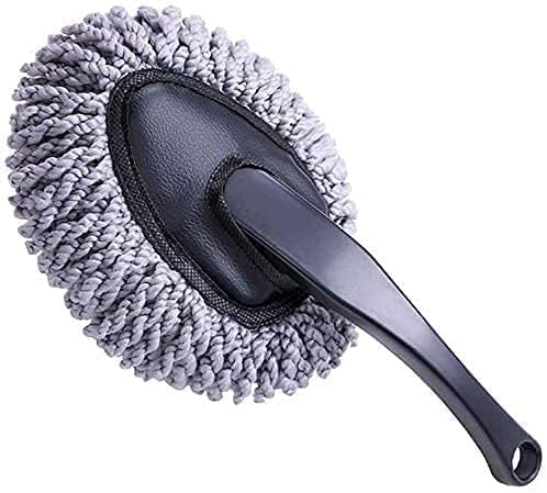 Image of ZUDELLA Car Duster, Soft Brush with Long Handle, Ideal for Mop Duster, Dust Cleaner, Scratch Free, Microfiber Head, Stainless Steel Handle, mini-Dusters