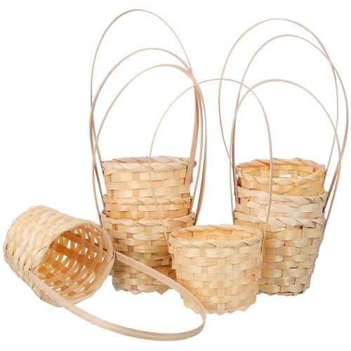 HOLIDYOYO 8pcs Woven Storage Basket for Organizing Miniature Flower Baskets for Home Decor Picnic and Toy Storage Stylish and Versatile for All Decorative Styles