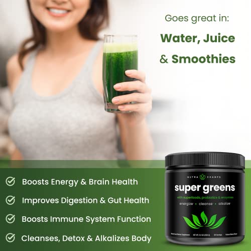 Nutrachamps Super Greens Powder And Super Greens Antioxidant Powder Bundle #TOP5