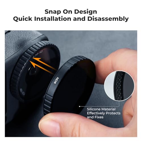 Image of K&F CONCEPT Snap On CPL ND Effect Filter Kit Compatible with DJI Osmo Action 6, 6 Pack CPL ND8 ND16 ND32 ND64 Black Diffusion 1 /4 Filters HD Optical Glass /Multi-Coated Action Camera Accessories