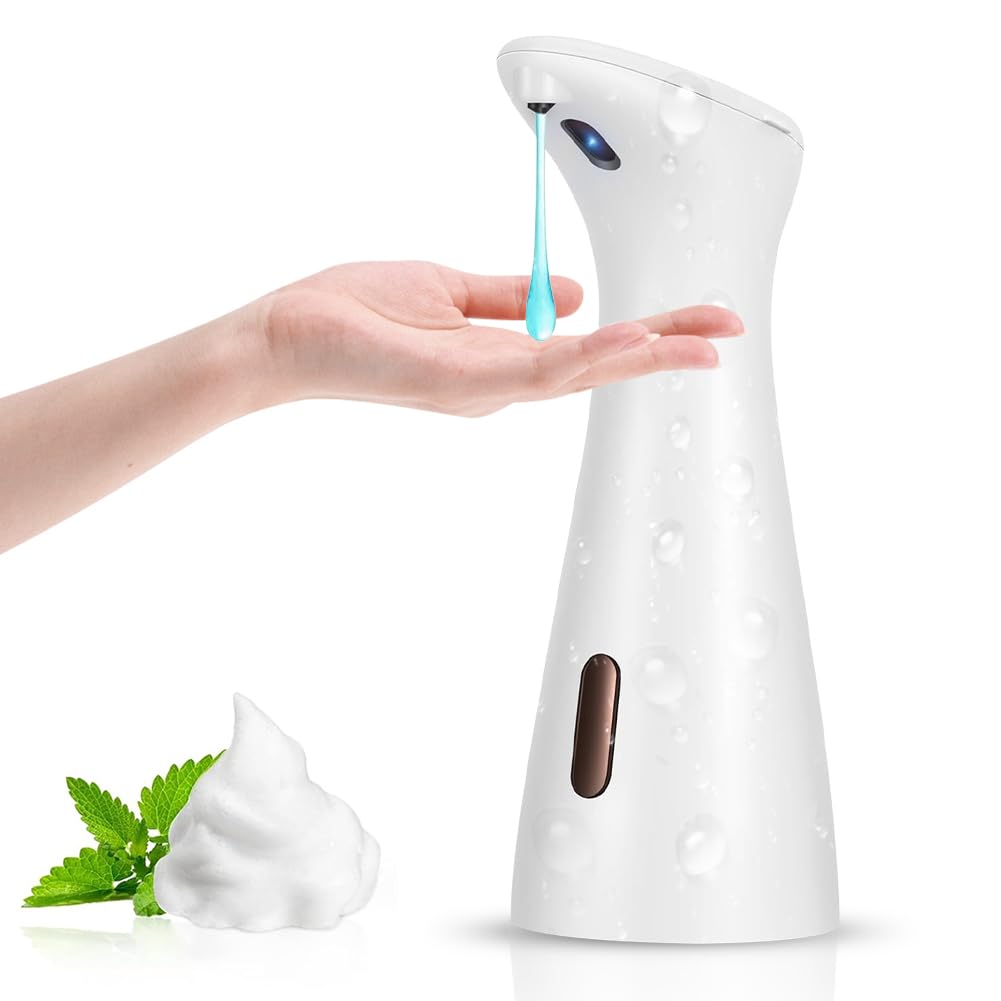 Distributeur De Savon Automatique Blanc/Argent - Capteur Infrarouge, Neuf, Sans Contact