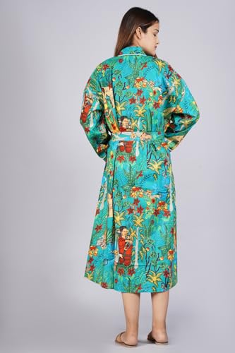 Image of Cotton Women Stylish Printed Kimono, Bath Robe,Night Wear Suit,Swim Wear, Night Dress, Beach Wear