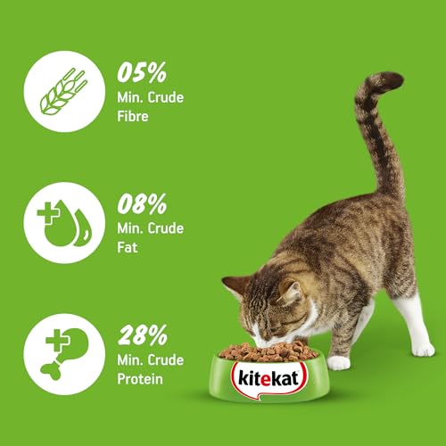 Kitekat Adult (1+ Years) Dry Cat Food, Tuna Flavour, 1 kg, Complete and Balanced Nutrition for Adult Cats