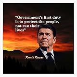 Ronald Reagan Quote On Government Bumper Sticker Vinyl Decal 5'