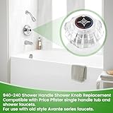 gcbcrit Shower Knob Replacement for 940-240, Shower Handle Compatible with Price Pfister Old Style Avante Single Handle Tub and Shower Faucets, Shower Handle Replacement, Clear Acrylic - Image 3