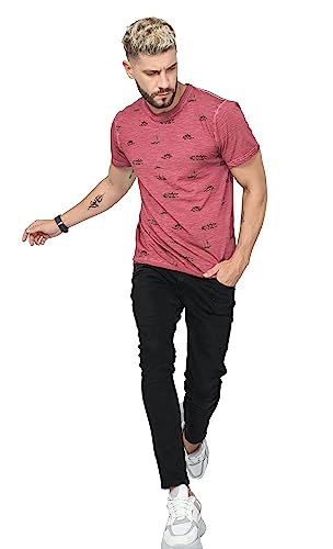 Image of fanideaz Mens Cotton Half Sleeve Striped Round Neck T Shirt
