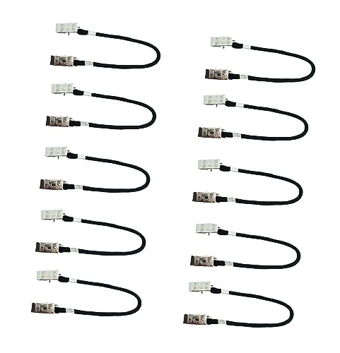 KNIFIUS 10 retentores de bonés pretos para bonés de pesca, chapéus e clipes de vento para canoagem, suporte para chapéus e óculos, preto, 33 cm, Preto