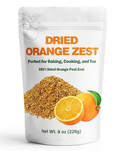 8oz Dried Orange Peel Zest - Granulated Zest for Baking,