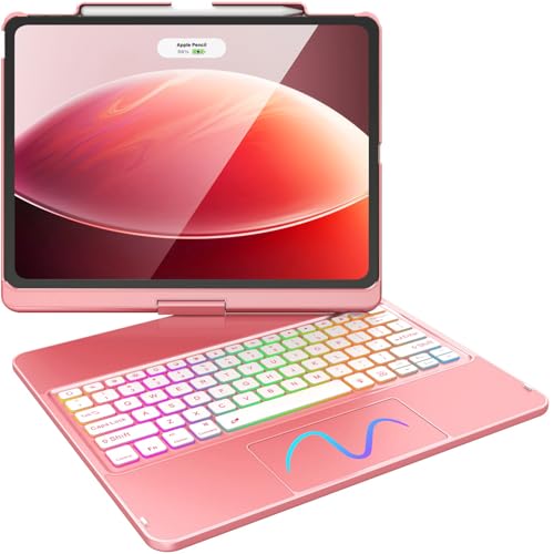 FUWANG ^b`L[{[hP[X iPad Air 13C` (M3 2025/M2 2024) & iPad Pro 12.9 6 5 4 360°] 7FobNCg iPad Air 13C`pP[X L[{[h }`^