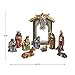 Glitzhome 11Pcs Resin Nativity Figurines Set Christmas Nativity Set Tabletop Scenes Decor, Christian Nativity Scene Indoor Xmas Nativity Collectible Figurines Miniatures Statues Ornaments 8