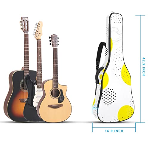 Hondank Housse imperméable pour guitare acoustique avec double bandoulière et poche Motif cercles abstraits, Multicolore… - Les Beatles, Paul McCartney, John Lennon, RIngo Starr, George Harrison Hondank Housse imperméable pour guitare acoustique avec double bandoulière et poche Motif cercles abstraits, Multicolore… – Image 6
