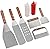 ROMANTICIST 8Pc Professional BBQ Griddle Accessories Kit in Gift Box - Heavy Duty Stainless Steel Griddle Tool Set for Men Women - Great for Grill Griddle Flat Top Cooking Camping Tailgating