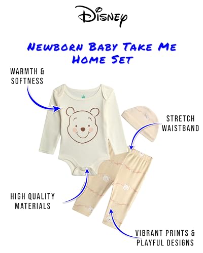 Disney Newborn Baby Take Me Home Set - 3 Piece Newborn Outfit Minnie Mouse, Mickey Mouse, and Winnie the Pooh (Sizes: 0-9M)2