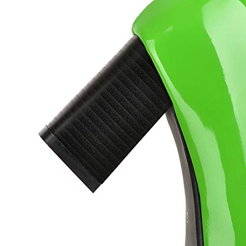 MAVMAX Women's Chunky Heels Thigh High Patent Leather Boots Platform Over The Knee Boots2