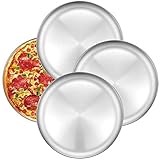 Pizza Baking Pan Pizza Tray - Deedro 12 inch Stainless Steel Pizza Pan Round Pizza Baking Sheet Oven Tray, Non-toxic & Healthy Bakeware for Oven Baking, 4 Pack