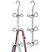 mDesign Metal Wire Over The Closet Rod Hanging Storage Organizer Hanger for Storing and Organizing Purses, Backpacks, Satchels, Crossovers, Handbags - 2 Pack - Graphite Gray