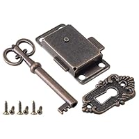 Namvo Antike Schranktürschloss-Sets, Antikes Schrankschloss mit Schlüssel, Vintage-Schranktürschloss für Kleiderschr?nke, Schr?nke, Schubladen, Kisten