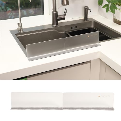 Sink Splash Guard Acrylic Frosted 2pcs 10.2x1.2x3.35 in