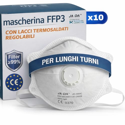 Mascherine FFP3 Certificate CE, 5 Strati Con Valvola