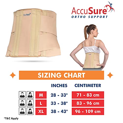 Image of AccuSure Sacro Lumbar Support Belt For Men & Women (M)