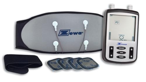 Zewa Professional FDA Cleared Electronic Pulse Lower Back Massager | Affordable Drug-Free Pain Relief | 8 Electrotherapy TENS Unit Modes