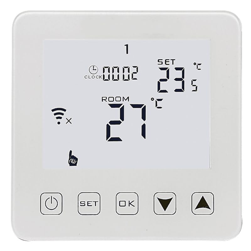 ELCART Cronotermostato Programmabile Wi-fi Smart Tuya per Caldaia, Schermo Touch Screen Digitale, Compatibile con assistenti vocali Google Home e Alexa