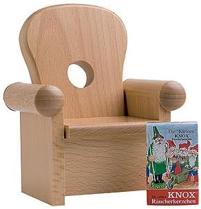 Smoking Figurine Armchair, 16 cm, Wood, Multi-Colour, 30 x 30 x 16 cm