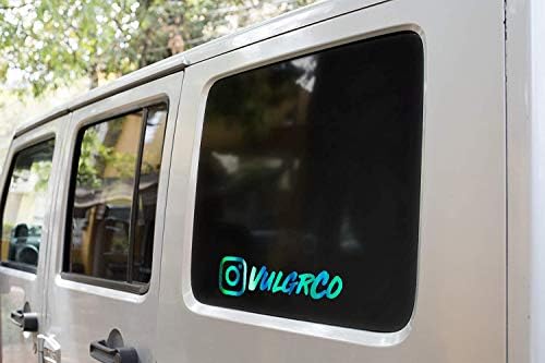 VulgrCo Personalized Social Media Name Decal Stickers Custom Handle Username & Logo Vinyl Branding Sticker for Multiple Platforms