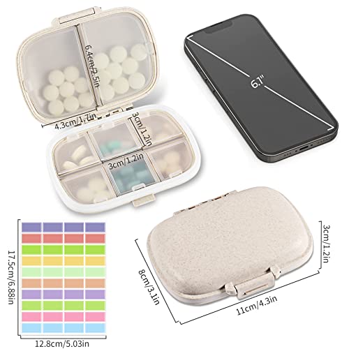 Unaibber 2PCS Portapillole Portatile,Portapillole