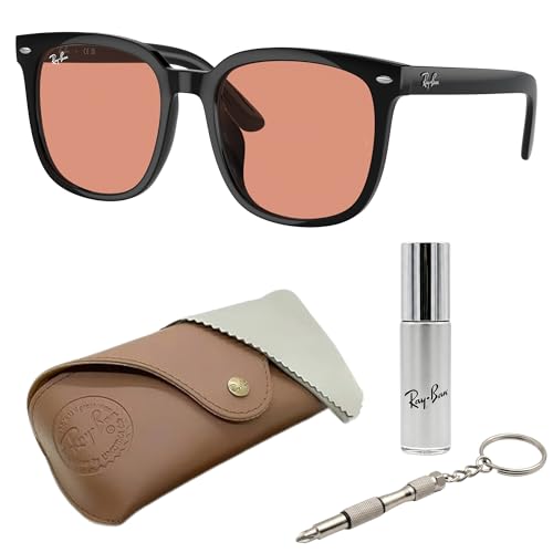 Image of Ray-Ban RB4401D Square Shaped Sunglasses for Men & Women with Official RAYBAN Eyewear Kit