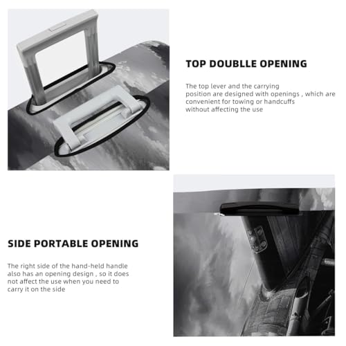 Retro Airplane Stretchable Luggage Covers for Suitcase TSA Approved, Dust Proof and Scratch Resistant Travel Luggage Protector for Carry On (22-24 in)4