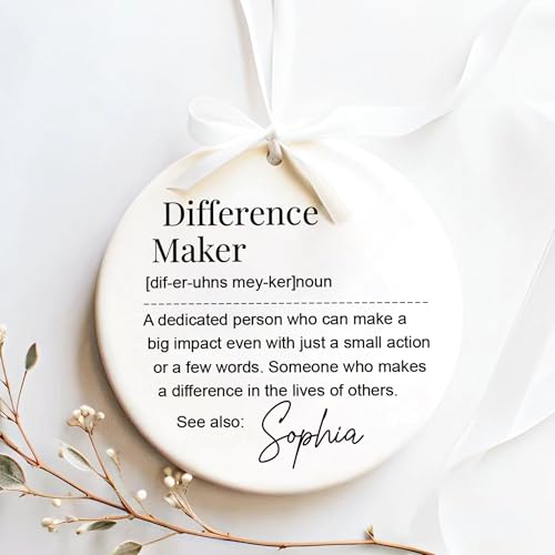 CleveFit Personalized Difference Maker Ornament, Mentor Appreciation Gift, Leader Gift, Christmas Gifts For Colleagues, Thank You Gift, Leaving Gift CX06-32
