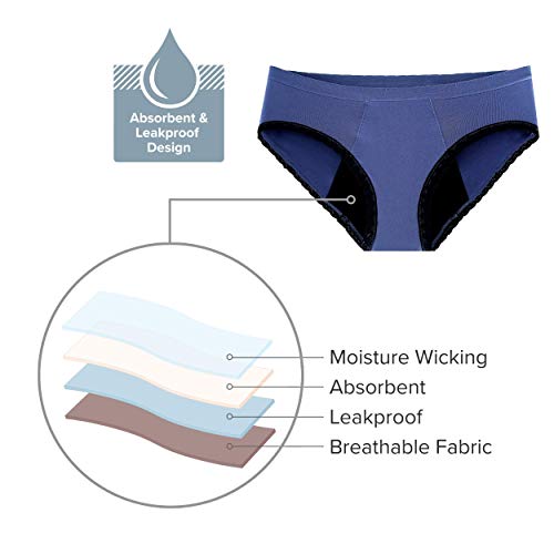 Evawear 2 Pack, Tampon Replacement, Premium Quality, Menstrual Leakproof Period, Postpartum Maternity Panties, (Large Hipster) #TOP5