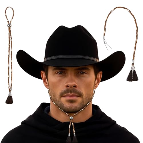 Gamboa 100% Leather Hat Chin Strap for Men and Women Removable Hat Chin Cord for Cowboy and Sun Hats