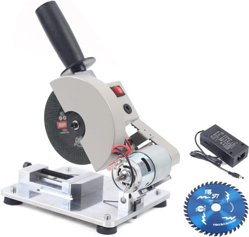 Sega Da Tavolo Portatile Da 9000 Giri/min - Per Tagliare Legno, Angolo 0-90°, Lama Max 125 Mm, Alimentazione 12-24V, Per Progetti Fai Da Te