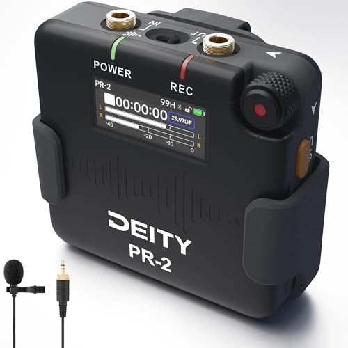 Deity PR-2 - Pocket Audio Recorder with 32-Bit Float Recording, 3.5mm Lavalier W.Lav Pro Mic...