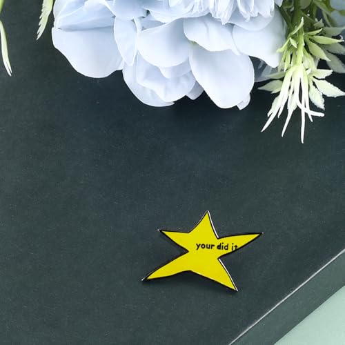 Image of PLwelth Your Did It Brooch Pin Funny Badge Brooch for Women Men Star Enamel Pins Cute Small Brooch Pin for Backpack Bag Clothes Trendy Jewelry Accessories Cool Gifts for Friends Birthday Christmas