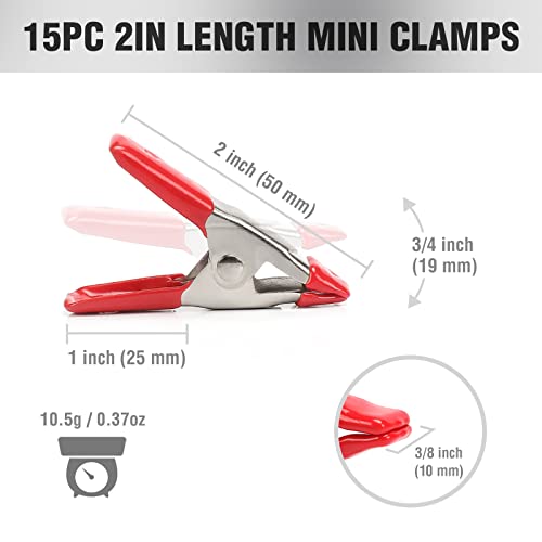 Workpro 20-Piece Steel Spring Clamp Set, 15Pc 3/4" Clamps, 5Pc 1" Clamps For Wood Working, Diy, Photo Studio Backdrops Backgrounds, W001401A #TOP3