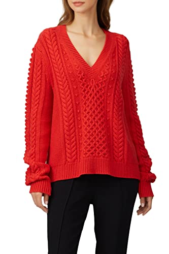 Jason Wu Rent The Runway Pre-Loved Red Cableknit Wool Sweater3