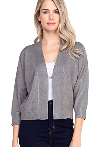 Image of Bolero Cropped Cardigans Shrugs for Women - 3 /4 Sleeve Open Front Cover up for Dresses