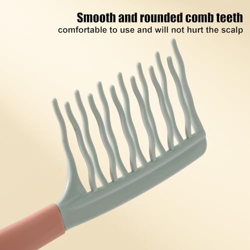 2 peines de dientes anchos para cabello rizado y grueso miniatura 3