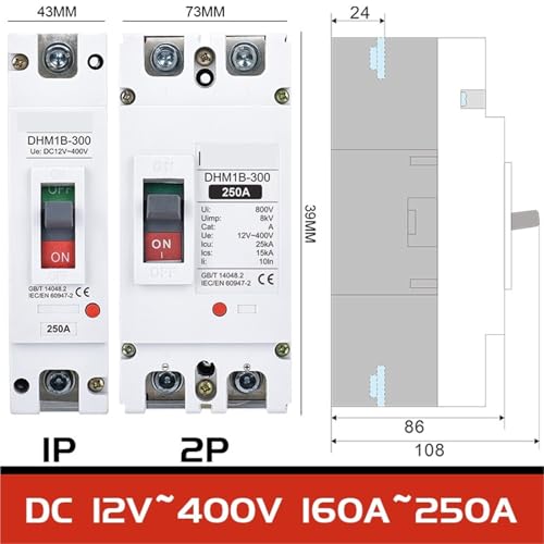 Disjoncteur CC 12V 24V 48V 200A pour éviter les surcharges de batterie