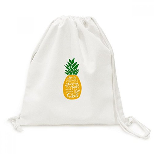 Sac de voyage en toile avec cordon Ananas Jaune DIYthinker pour vos sorties